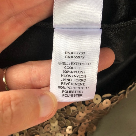 Laundry by Shelli Segal Allover Sequin Bodycon Dress Size 2 Gold Sleeveless - Picture 8 of 14